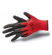 Schuller Cérnakesztyű latex Allstar Crinkle, piros, ráncolt felület