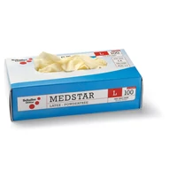 Schuller Gumikesztyű 100 DB Medstar Latex PF, fehér, púdermentes