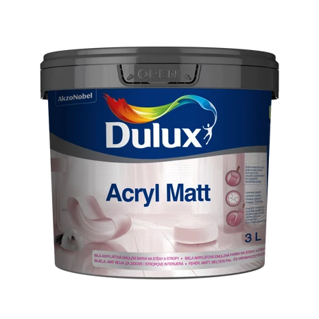 Dulux Acryl Matt Beltéri Falfesték Fehér 3 L Fehér