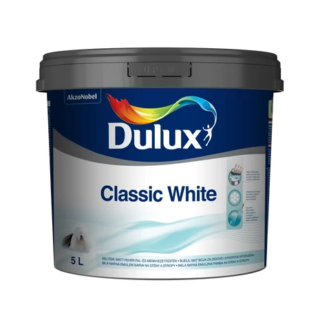 Dulux Classic White Beltéri Falfesték Fehér 5 L Fehér