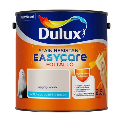 Dulux EasyCare Víztaszító Beltéri Falfesték 2,5 L Agyag korsó