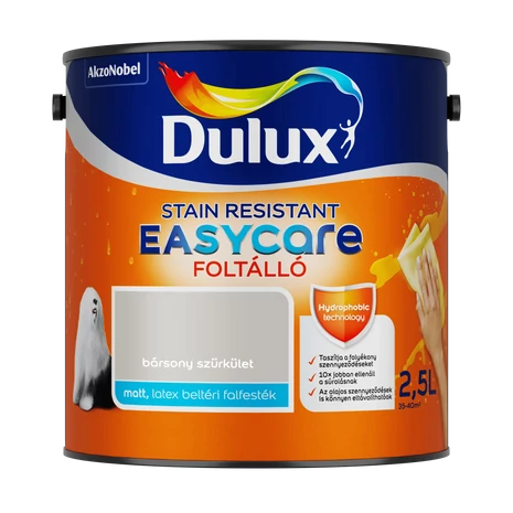 Dulux EasyCare Víztaszító Beltéri Falfesték 2,5 L Bársony szürkület