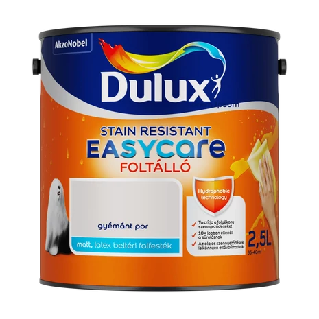 Dulux EasyCare Víztaszító Beltéri Falfesték 2,5 L Gyémánt por