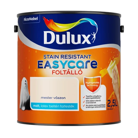 Dulux EasyCare Víztaszító Beltéri Falfesték 2,5 L Mester vászon