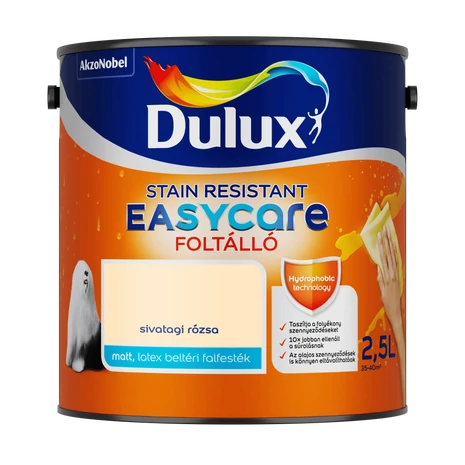 Dulux EasyCare Víztaszító Beltéri Falfesték 2,5 L Sivatagi rózsa