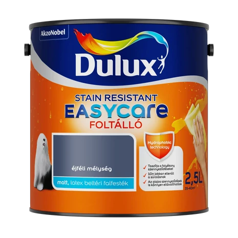 Dulux EasyCare Víztaszító Beltéri Falfesték 2,5 L Éjféli mélység