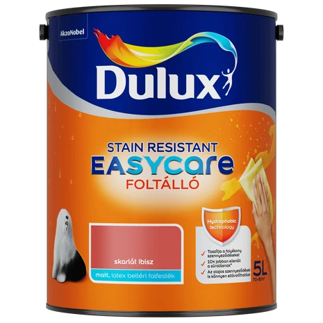 Dulux EasyCare Víztaszító Beltéri Falfesték 5 L Skarlát íbisz