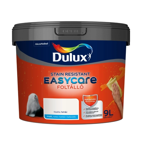 Dulux EasyCare Víztaszító Beltéri Falfesték 9 L Tiszta fehér