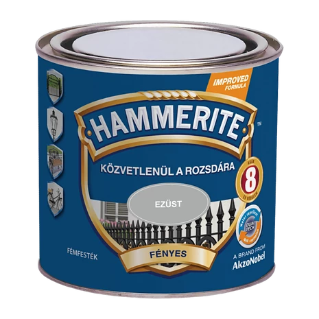 Hammerite Fényes 0,25 L Ezüst