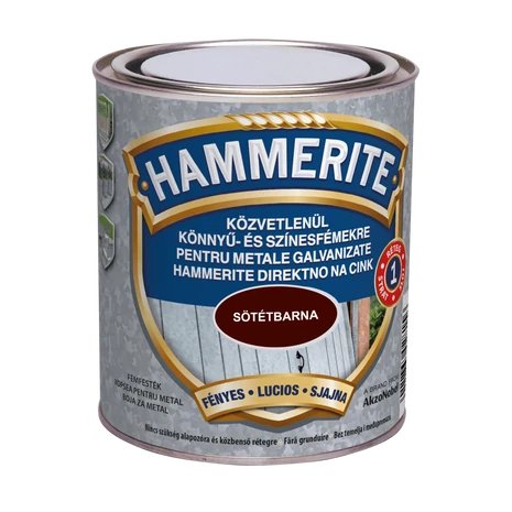 Hammerite Közvetlenül könnyű- és színesfémre 0,75 L Sötétbarna