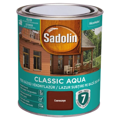 Sadolin Classic Aqua Vékonylazúr 0,75 L Cseresznye