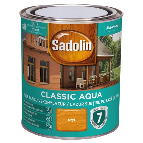 Sadolin Classic Aqua Vékonylazúr 0,75 L Fenyő