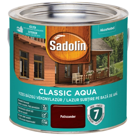 Sadolin Classic Aqua Vékonylazúr 2,5 L Paliszander