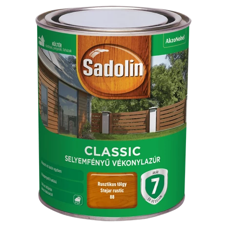Sadolin Classic Vékonylazúr 0,75 L Rusztikus Tölgy