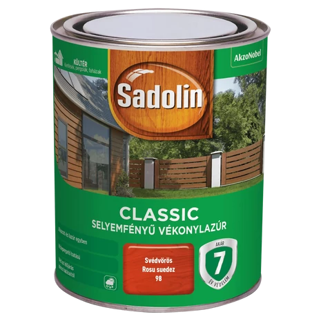 Sadolin Classic Vékonylazúr 0,75 L Svédvörös