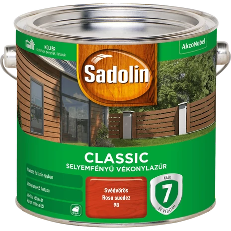 Sadolin Classic Vékonylazúr 2,5 L Svédvörös