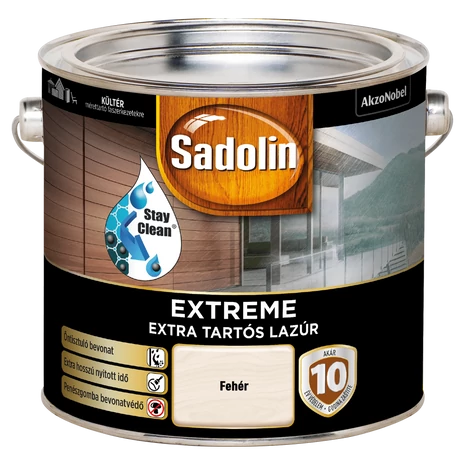 Sadolin Extreme Vastaglazúr 2,5 L Fehér