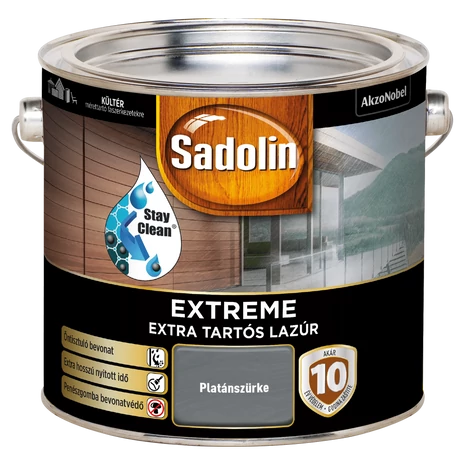 Sadolin Extreme Vastaglazúr 2,5 L Platánszürke