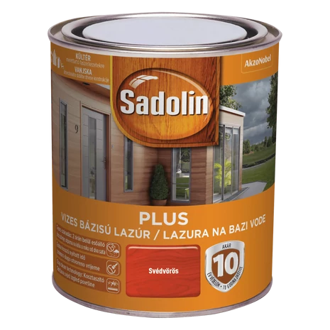 Sadolin Plus Vastaglazúr 0,75 L Svédvörös