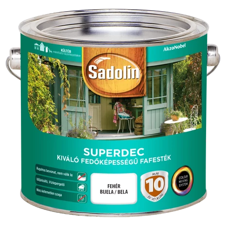 Sadolin Superdec Fafesték 2,5 L Fehér