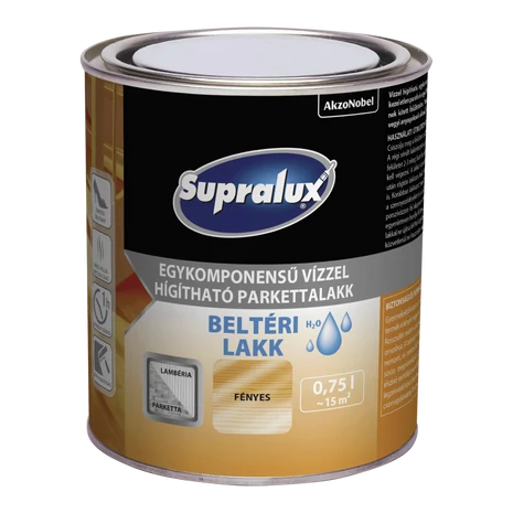 Supralux Beltéri lakk - Fényes 0,75 L Fényes
