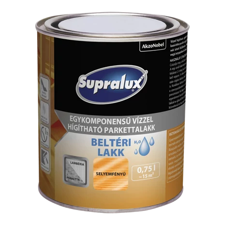 Supralux Beltéri lakk - Selyemfényű 0,75 L Selyemfényű