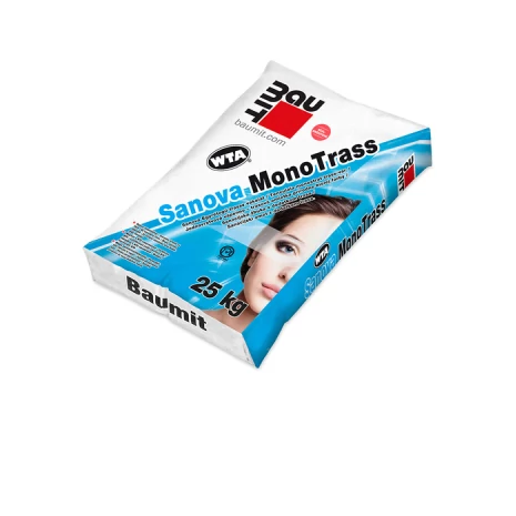 Baumit Sanova Szárító vakolat MonoTrass / Einlagen Trassputz 25 KG