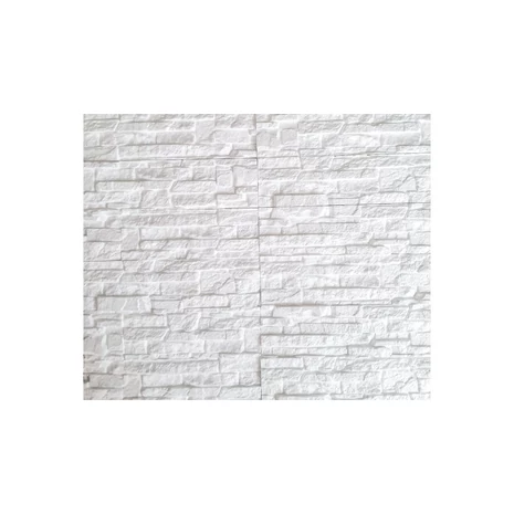 3D Kőhatású falburkolat, Szikla, Fehér, 16DB, 13 x 49 CM, 1 m2/cs