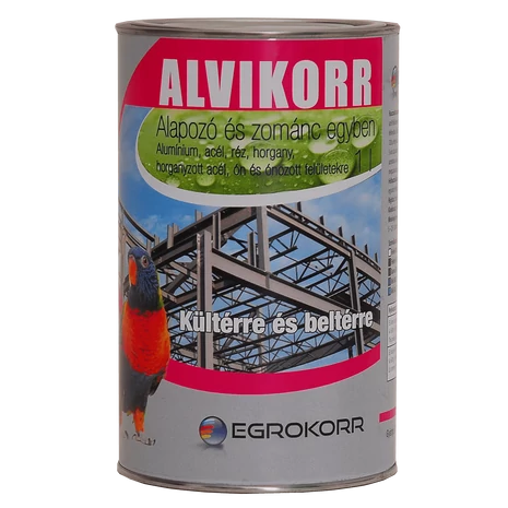 Alvikorr Alapozó és zománcfesték egyben /aluminium, horgany, réz felületekre/