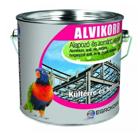 Alvikorr Alapozó és zománcfesték egyben /aluminium, horgany, réz felületekre/