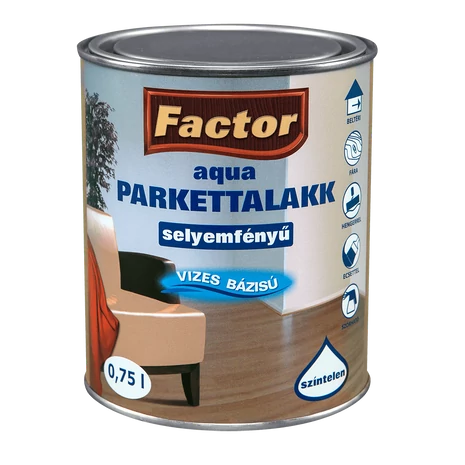 Parkettalakk matt 0,75 l FACTOR Aqua