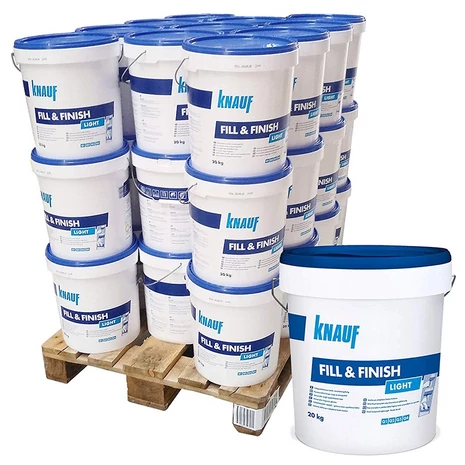 Knauf Fill and Finish Light készrekevert, beágyazó glett, hézagerősítéshez és finisheléshez, 20kg -Knauf