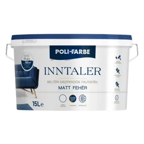Inntaler Beltéri Falfesték Matt Fehér 15 L - Polifarbe
