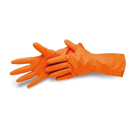 Schuller Gumikesztyű háztartási Cleanstar, narancs, latex