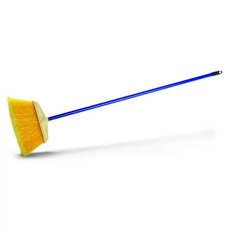 Schuller Lester-B-Eco utcai seprő 30CM/1,2M, sárga sörte, kék fém nyél, 15001