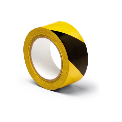 Schuller Veszélyt jelző szalag 33M/5CM Warning Tape, sárga/fekete, öntapadó, 44980