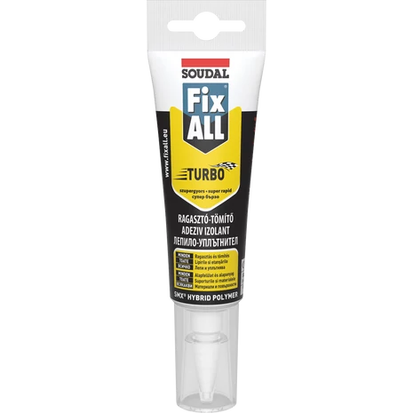Soudal Fix All Turbo Gyorskötésű Tömítő-Ragasztó Fehér 125 ML