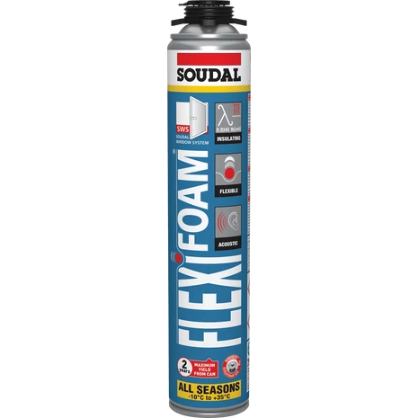 Soudal Soudafoam Flexifoam Pisztolyhab 4 Évszakos (Rugalmas, Dilatáló Hézagokba) 750 ML