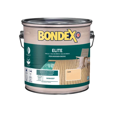 Bondex Elite vízbázisú favédő és ápoló olaj kültérre - választható színekben