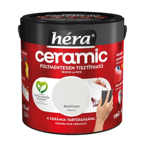 Héra Ceramic Mosás- és Dörzsálló Falfesték 2,5 L Alumínium