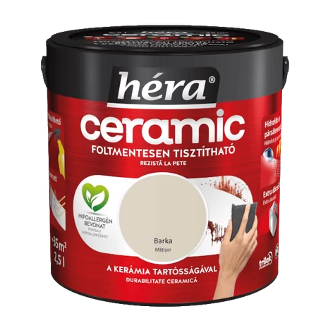 Héra Ceramic Mosás- és Dörzsálló Falfesték 2,5 L Barka