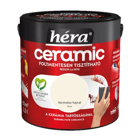 Héra Ceramic Mosás- és Dörzsálló Falfesték 2,5 L Harmatos Hajnal