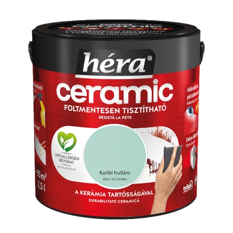 Héra Ceramic Mosás- és Dörzsálló Falfesték 2,5 L Karibi Hullám