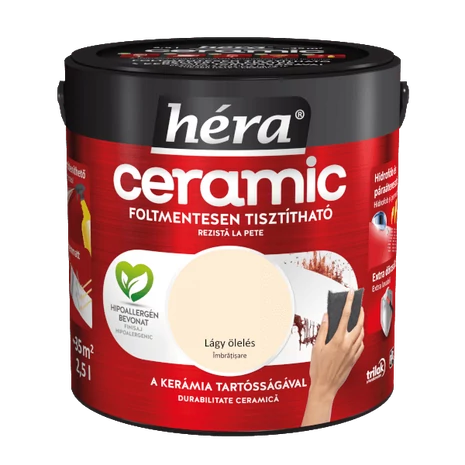 Héra Ceramic Mosás- és Dörzsálló Falfesték 2,5 L Lágy Ölelés