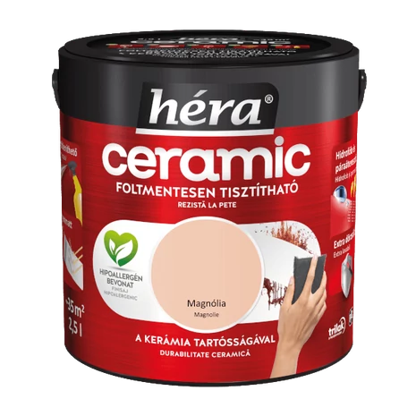Héra Ceramic Mosás- és Dörzsálló Falfesték 2,5 L Magnólia