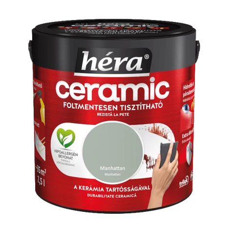 Héra Ceramic Mosás- és Dörzsálló Falfesték 2,5 L Manhattan