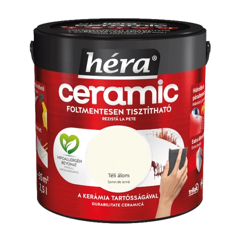 Héra Ceramic Mosás- és Dörzsálló Falfesték 2,5 L Téli Álom