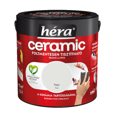 Héra Ceramic Mosás- és Dörzsálló Falfesték 2,5 L Titán