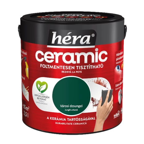 Héra Ceramic Mosás- és Dörzsálló Falfesték 2,5 L Városi Dzsungel