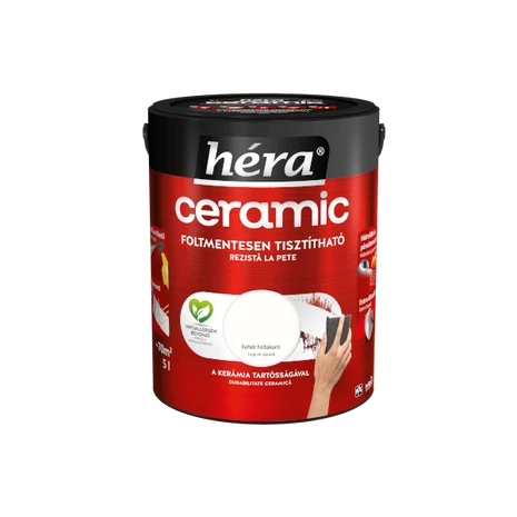 Héra Ceramic Mosás- és Dörzsálló Falfesték 5 L Fehér Hótakaró